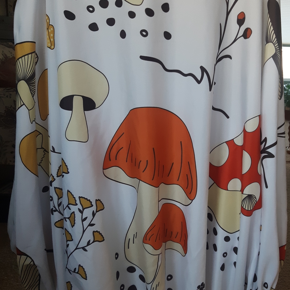 Mushroom Print Twin Sheet And Pillowcase